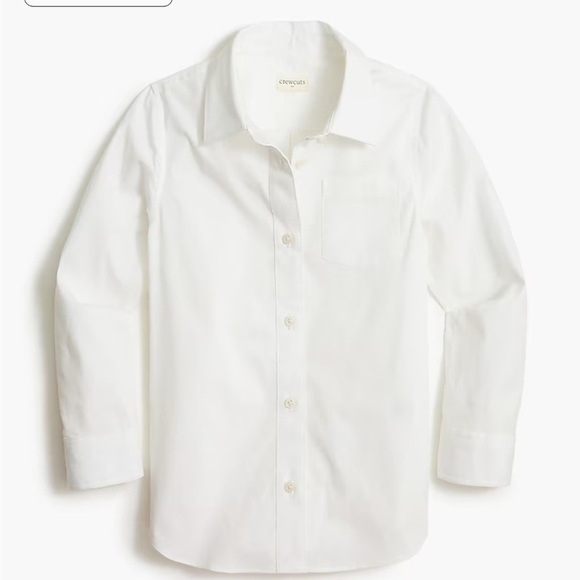 J crew white Girls' cotton-blend button-up shirt - Picture 1 of 2